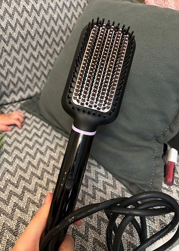 Philips Siyah Saç Düzleştirici Fırça - Görsel 2