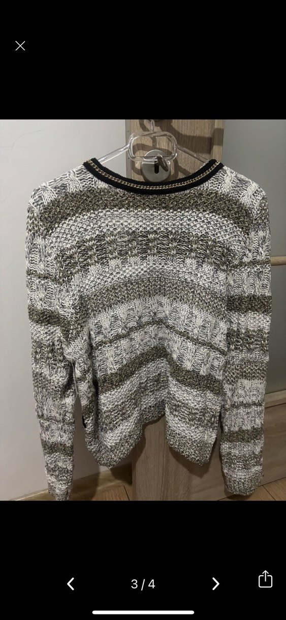 Gri Örgü Kadın Midi Hırka - Görsel 2