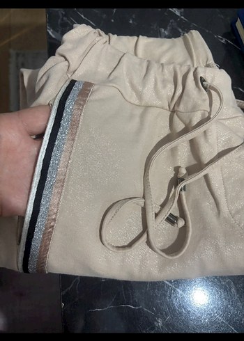 Bej Mini Kadın Eşofman Takımı Fermuarlı - Görsel 6