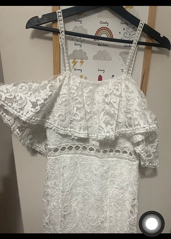 Bella Dantel İşlemeli Bohem Uzun Beyaz Elbise - Görsel 5