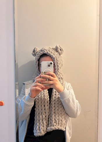 Puffy balaclava el örgüsü - Görsel 3