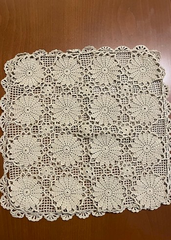 El Yapımı Kare Dantel Kırlent Kılıfı-El işi göz nuru - Görsel 3