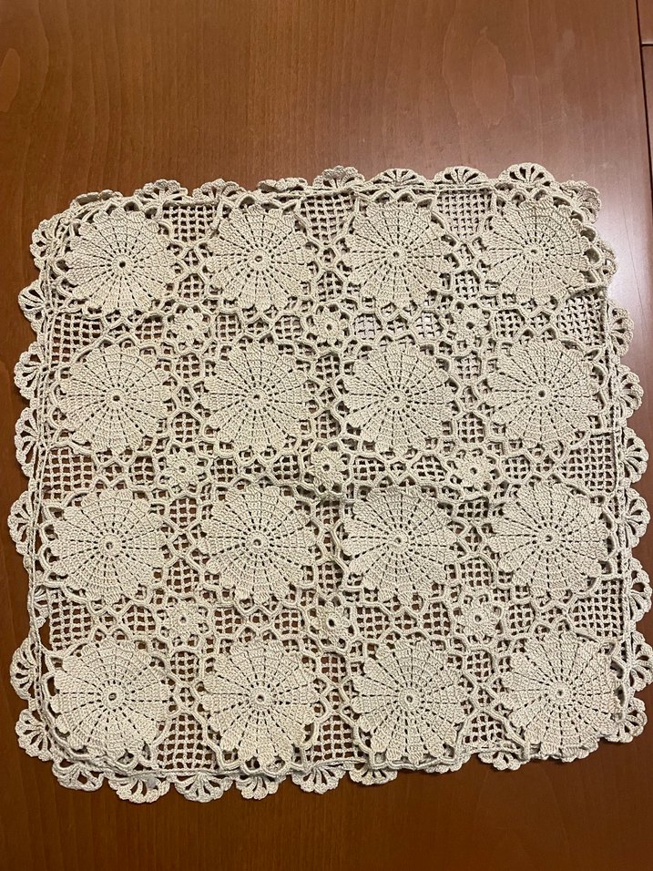 El Yapımı Kare Dantel Kırlent Kılıfı-El işi göz nuru - Görsel 3