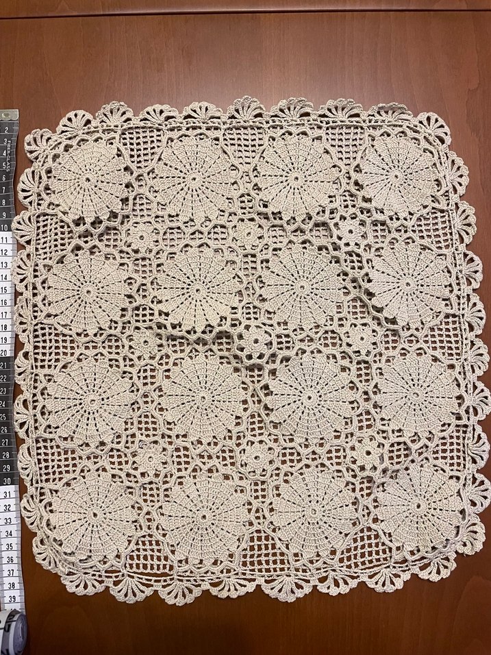 El Yapımı Kare Dantel Kırlent Kılıfı-El işi göz nuru - Görsel 2