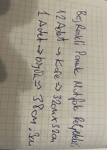 Nakışlı Vintage Bej Pamuklu Mutfak peçeteleri - Görsel 5