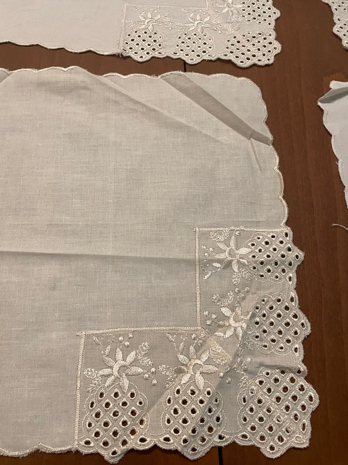 Nakışlı Vintage Bej Pamuklu Mutfak peçeteleri - Görsel 2