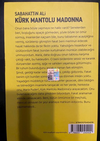 Kürk Mantolu Madonna - Sabahattin Ali - Görsel 6