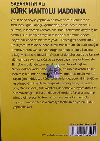 Kürk Mantolu Madonna - Sabahattin Ali - Görsel 3