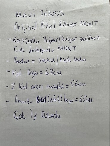 MAVİ JEANS orijinal Kapşonlu su-yağmur geçirmez MONT - Görsel 10