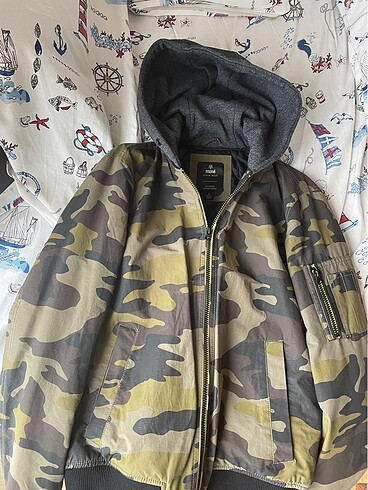 MAVİ JEANS orijinal Kapşonlu su-yağmur geçirmez MONT - Görsel 4