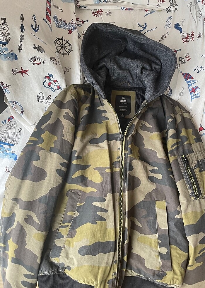 MAVİ JEANS orijinal Kapşonlu su-yağmur geçirmez MONT - Görsel 4