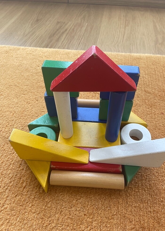 20 parça RENKLİ ahşap oyun blokları - Görsel 3