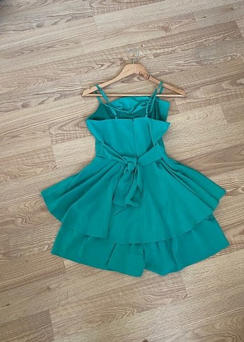 yeşil askılı tulum - Görsel 4