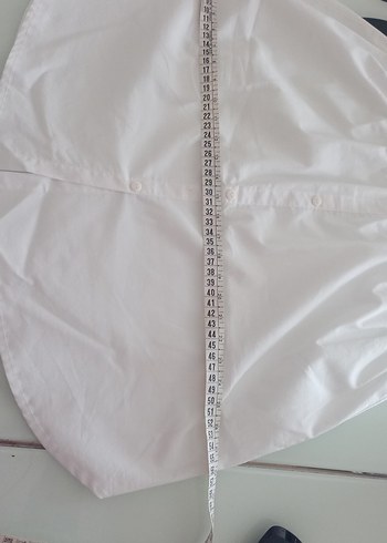 Düğmeli Beyaz Pamuklu Midi Hamile Eteği - Görsel 9