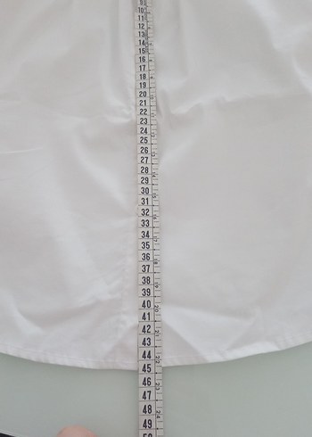 Düğmeli Beyaz Pamuklu Midi Hamile Eteği - Görsel 8