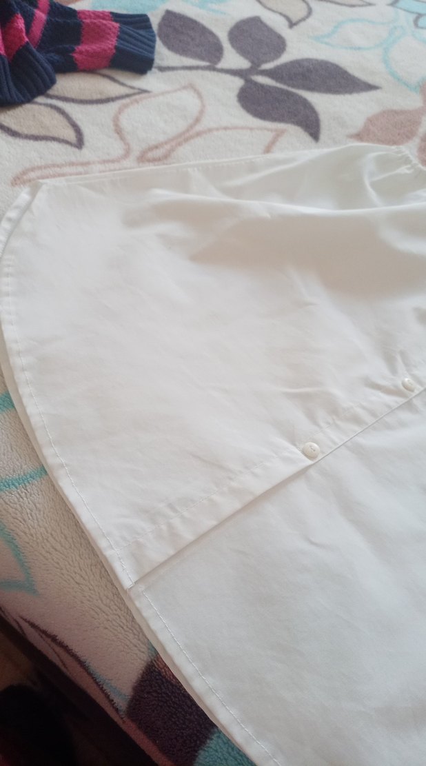 Düğmeli Beyaz Pamuklu Midi Hamile Eteği - Görsel 4