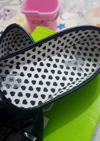 Kız Çocuk Siyah Fiyonklu Babet Ayakkabı - Görsel 3