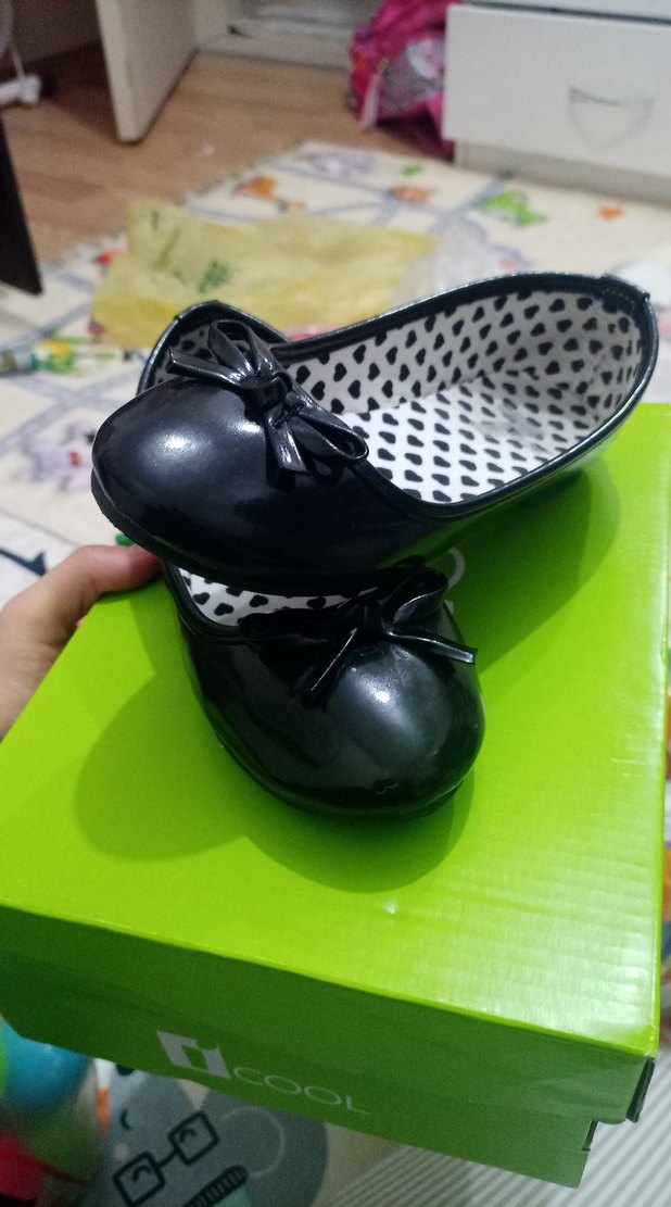 Kız Çocuk Siyah Fiyonklu Babet Ayakkabı - Görsel 2