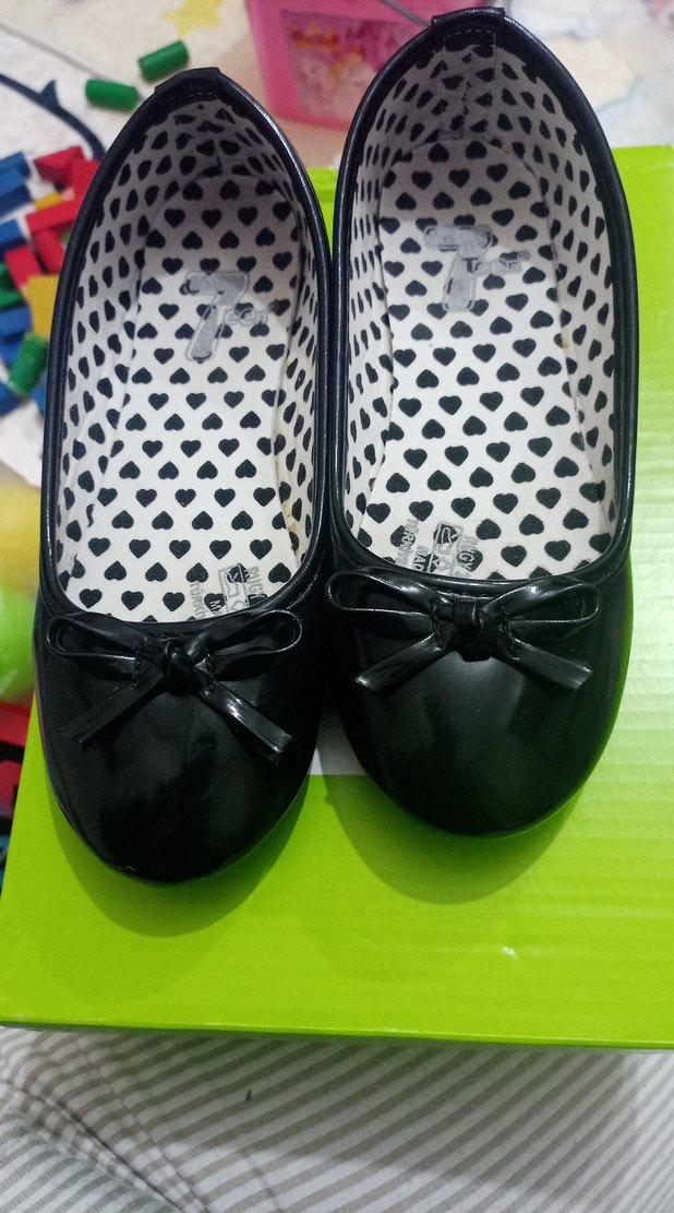 Kız Çocuk Siyah Fiyonklu Babet Ayakkabı - Görsel 5