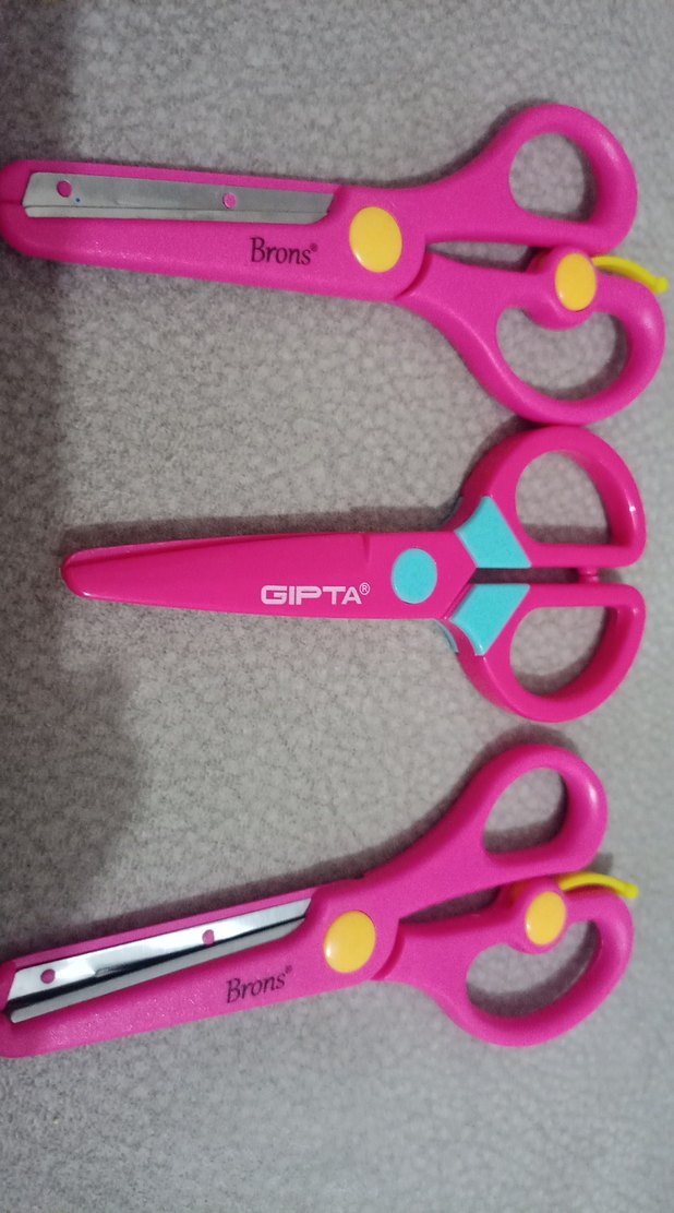 Renkli Pembe Okul Makas Seti - Görsel 2