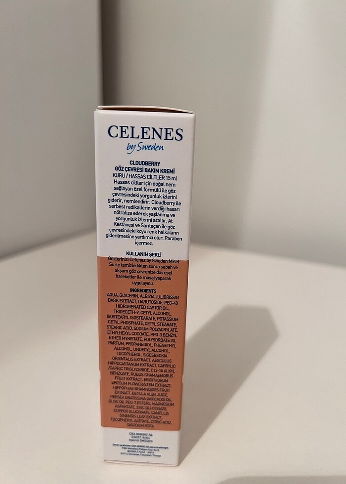 Celenes göz çevresi bakım kremi. - Görsel 3