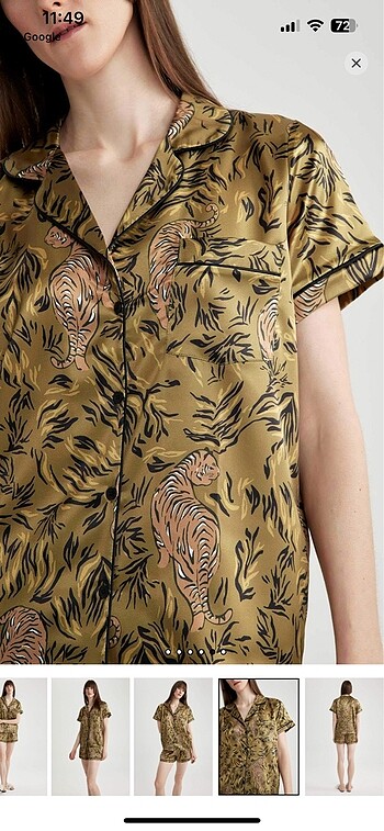 l Beden Defacto saten pijama takımı