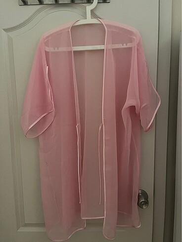 Pembe tül sabahlık gecelik