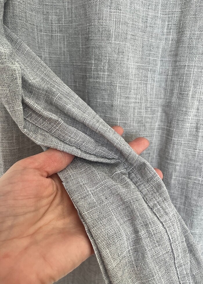 Altınyıldız gömlek spor şık keten pamuklu - Görsel 4