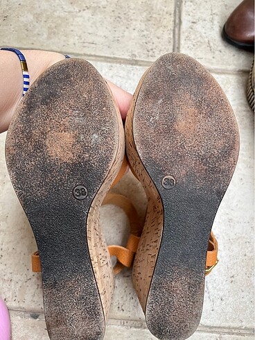Kadın dolgu topuklu sandalet taba - Görsel 7