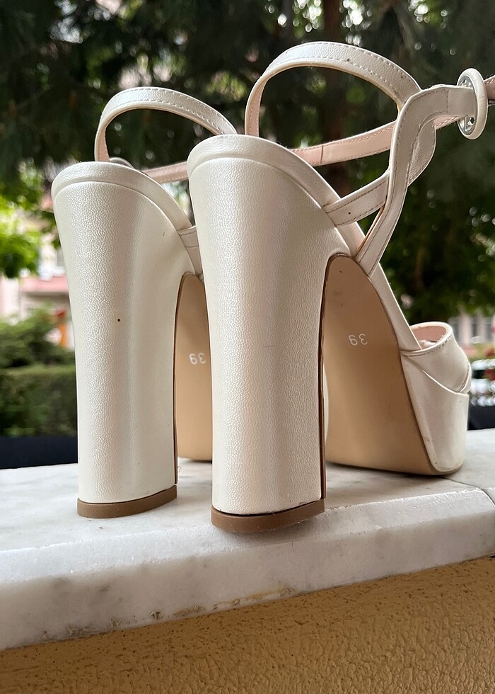 Gelinlik ayakkabısı platform topuk - Görsel 2