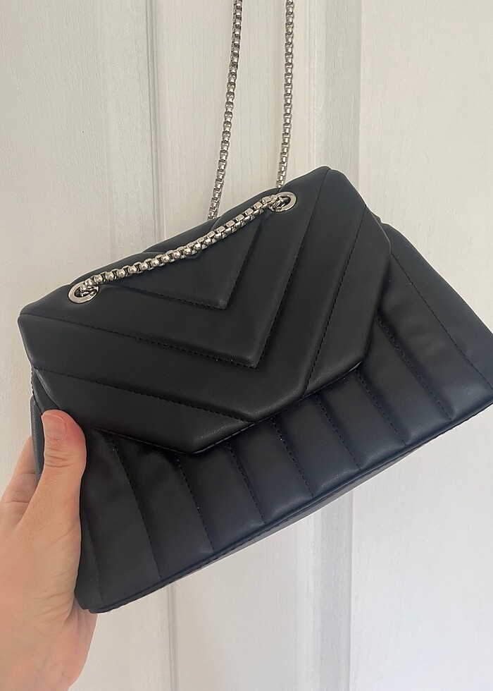 Siyah çanta şık - Görsel 2