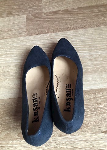 Diğer Lacivert Süet Stiletto Kadın Topuklu Ayakkabı