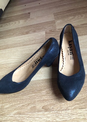 36 Beden Lacivert Süet Stiletto Kadın Topuklu Ayakkabı