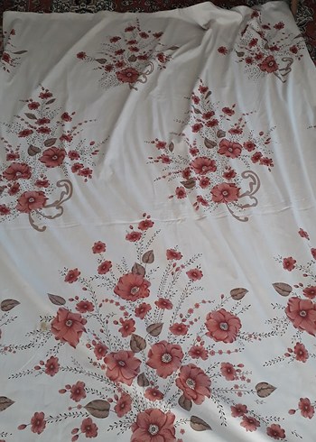 Çiçek Desenli Beyaz Perde - Görsel 2