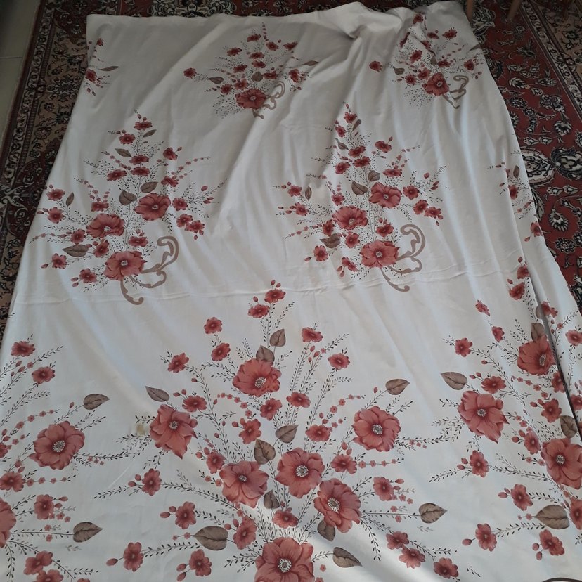 Çiçek Desenli Beyaz Perde - Görsel 2