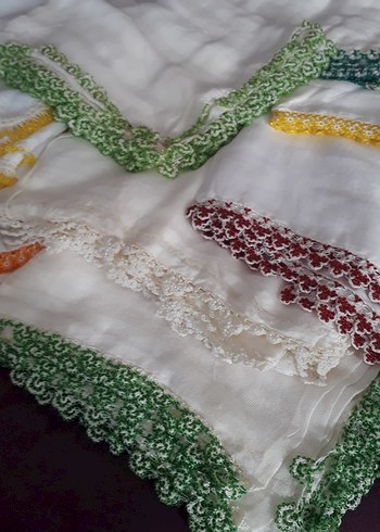 renkli boncuk oyalar pamuklu - Görsel 5