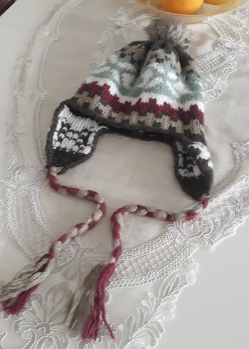 Çok Renkli Nakışlı Örgu yetiskinBere - Görsel 5