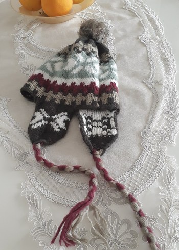 Çok Renkli Nakışlı Örgu yetiskinBere - Görsel 3