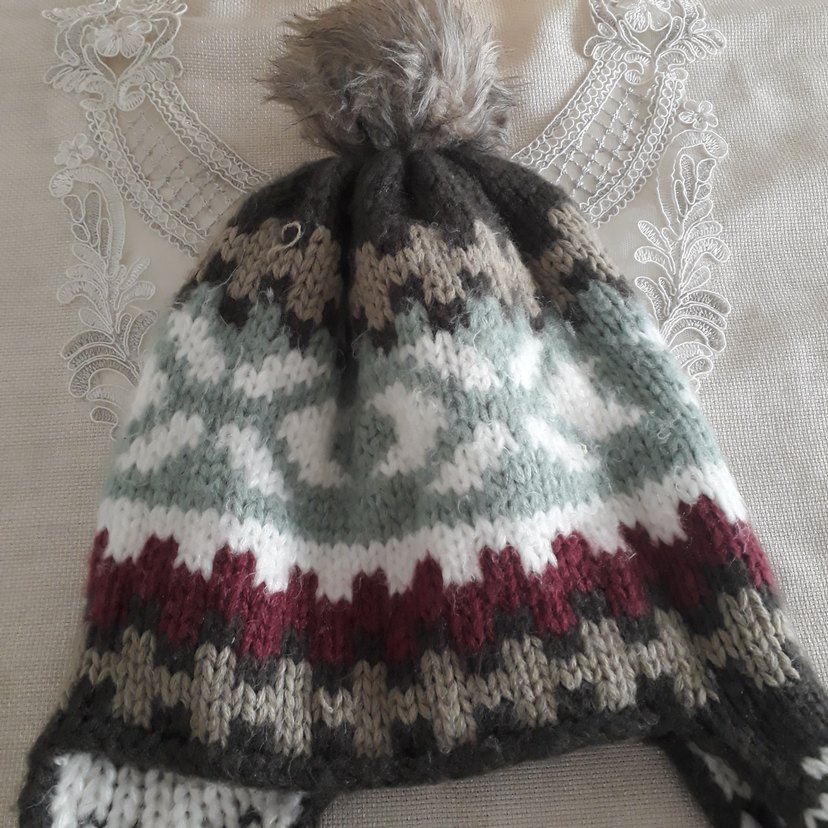 Çok Renkli Nakışlı Örgu yetiskinBere - Görsel 4