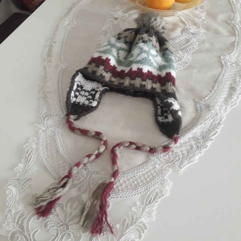 Çok Renkli Nakışlı Örgu yetiskinBere - Görsel 5