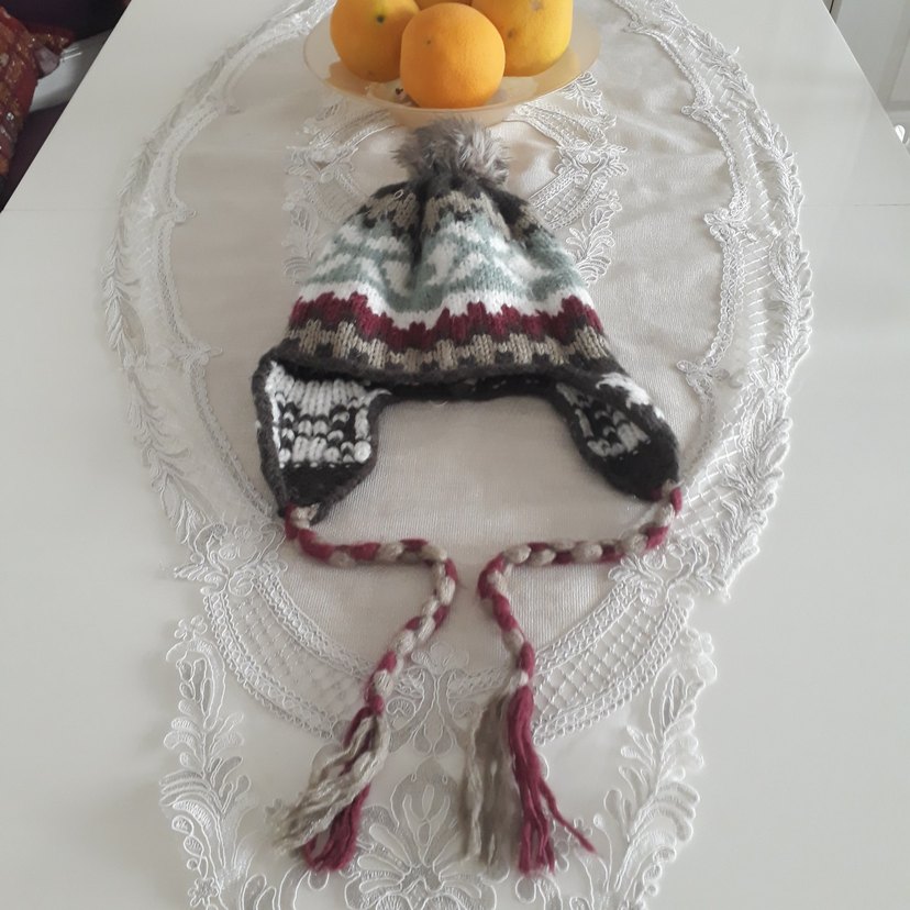 Çok Renkli Nakışlı Örgu yetiskinBere - Görsel 2