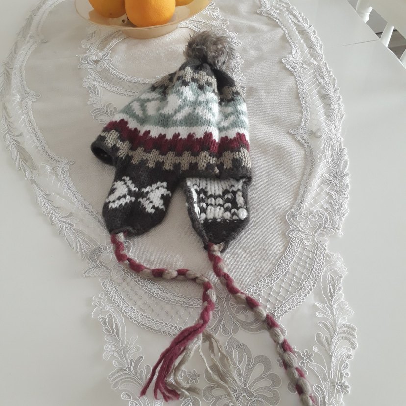 Çok Renkli Nakışlı Örgu yetiskinBere - Görsel 3