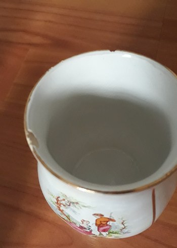 Pastel Beyaz Desenli Porselen Bardak Seti - Görsel 4