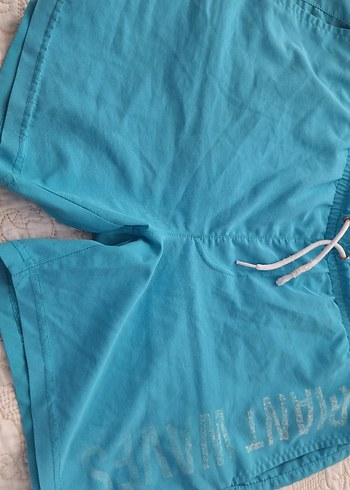 Erkek Mavi Mini Bol Kesim Kemerli Mayo - Görsel 2