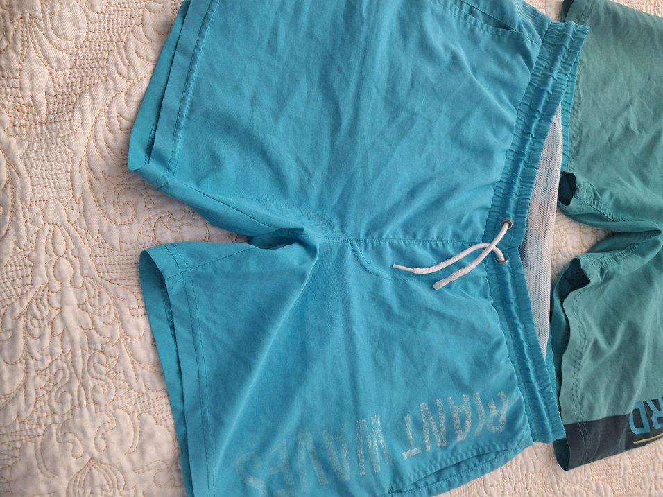 Erkek Mavi Mini Bol Kesim Kemerli Mayo - Görsel 2