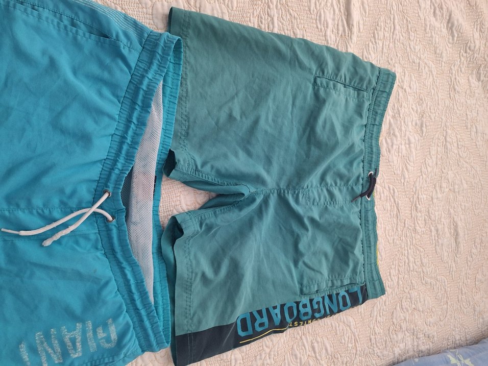 Erkek Mavi Mini Bol Kesim Kemerli Mayo - Görsel 3