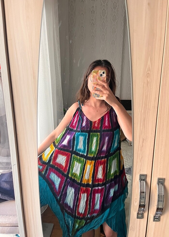 Standart batik yazlık elbise - Görsel 2