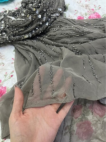 Tamamen taş işleme abiye - Görsel 7