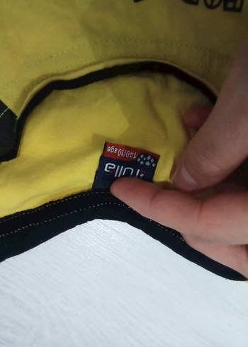 10 Yaş Beden Sarı Baskılı Erkek Çocuk Tişörtü