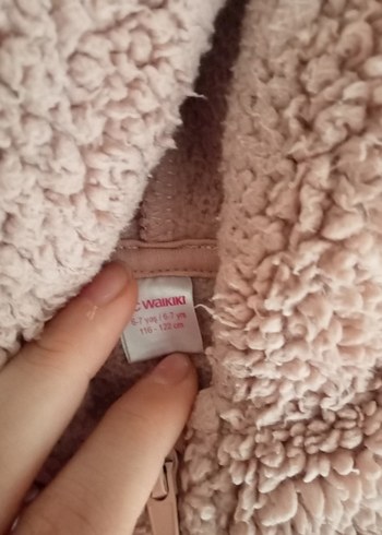 Kız Çocuk Kapüşonlu Bej Poncho takım - Görsel 2